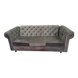 Elegant gray chesterfield sofa