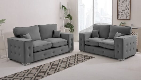 Howard 3+2 Fullback-Modern Gray Sofa Set