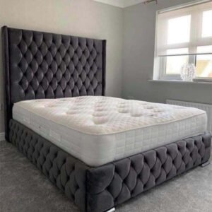Upholstered Bed Frame with Mattress