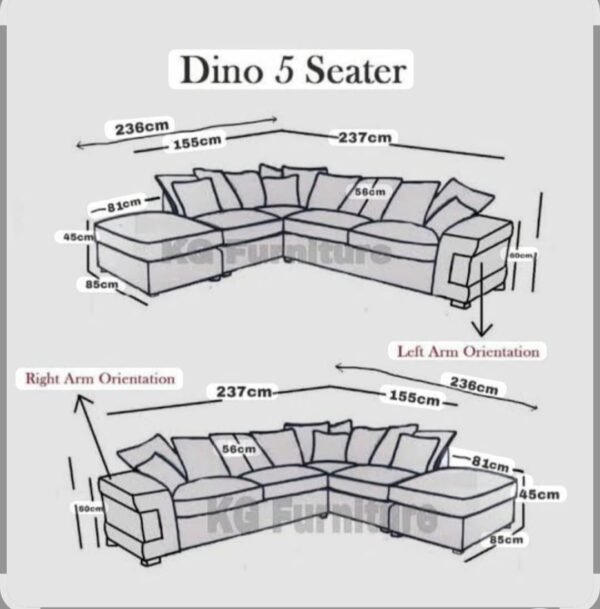 Dino right left grey and black - Image 2
