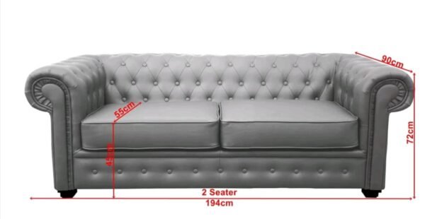 Elegant chesterfield 2 seater sofa - Image 3