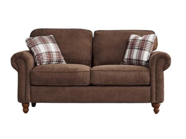 Brown Two-Seater Sofa