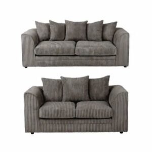 Dylan Grey Corduroy Sofa Set