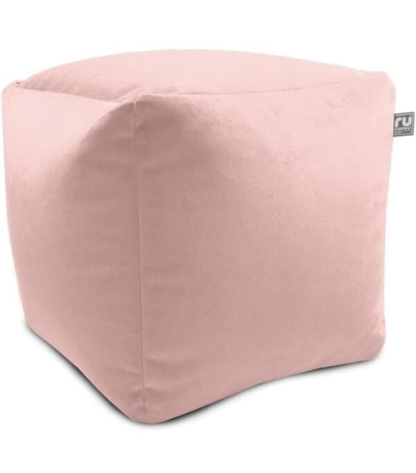 Pink Velvet Pouf