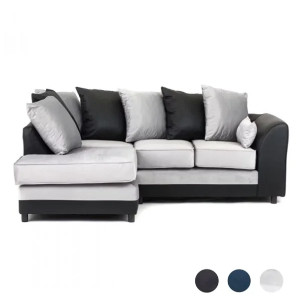 Dylan Velvet Corner Sofa - All Colours  Right/ Left Arm