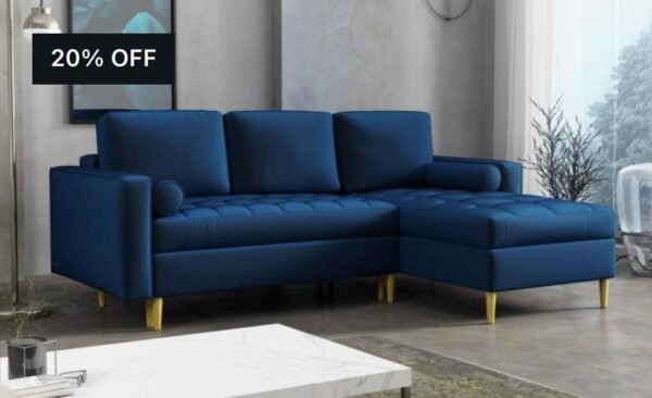 Navy Vimle Right Corner Sofa