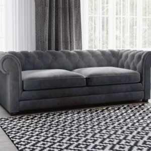 Chesterfield Grey 3 Seater Sofa
