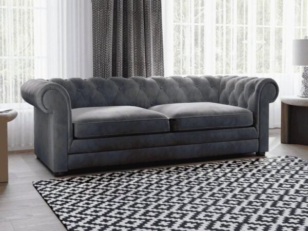 Chesterfield Grey 3 Seater Sofa