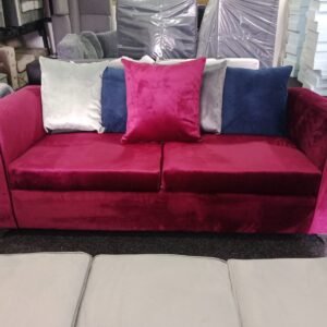 Square Arm 3 Seater Plush Velvet