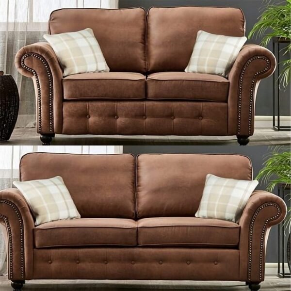 Oakland 3+2 Fox Leather Sofa Set