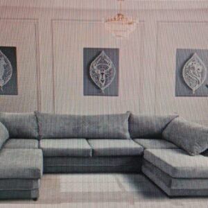 Calton Charcoal U Shaped Full Back Sofa Set