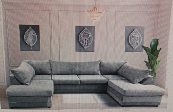 Calton Charcoal U Shaped Full Back Sofa Set