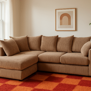 Dylan Jumbo Cord Sofa In Brown Colour