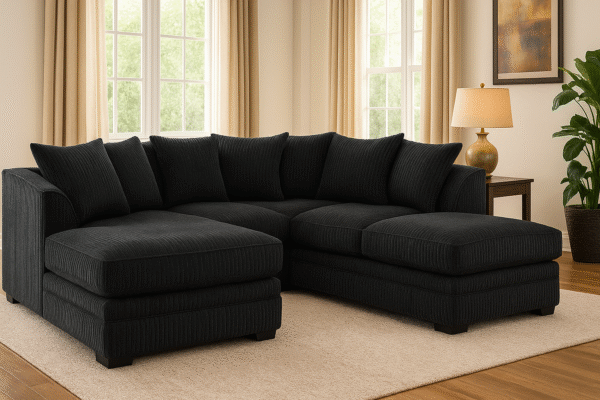 Ushape Black Colour Sofa