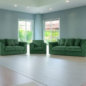 Jumbo Cord 3 + 2 Seater scatter back sofa Green