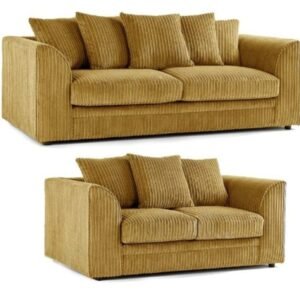 Jumbo Cord 3 + 2 Seater coffee scatter back sofa